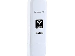 KuWFi 4G LTE USB WiFi Modem Mobile Internet Devices with SIM Card Slot High Speed Portable Travel Hotspot Mini Router for USA/CA/MX