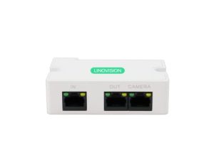 LINOVISION Mini Passive 2 Port POE Extender IEEE 802.3af/at POE Repeater Up to 1000ft Power Over Ethernet Over Cat5/6 Cable