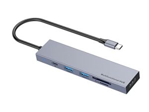 SOLUSTRE Holder USB-c Video Docking Slot USB- Type- for Devices Adapter K Data -Port Ports Transfer Output Multifunction Card C Tablet Laptops Phone and USB Hub Expansion Splitter Portable