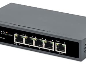 Intellinet PoE Powered 5 Port Gigabit Switch with PoE Passthrough - 65 W Power Budget