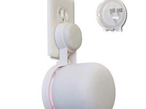 Nest WiFi Point Genie: The Simplest Lowest Profile Outlet Holder Mount for Google Nest WiFi Point | Reinforced Support | Great Sound | Open Access | No Messy Screws! (1-Pack)