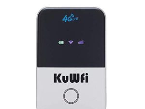 KuWFi 4G LTE Mobile WiFi Hotspot Unlocked Travel Partner Wireless 4G Router with SIM Card Slot Support B1/B3/B5/B7/B8/B20 in Europe Caribbean South America Africa