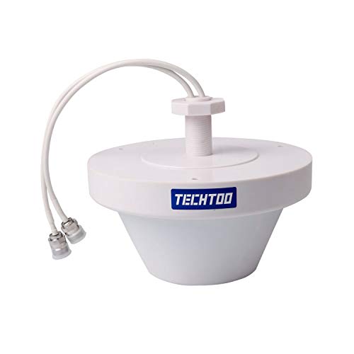 TECHTOO Hi-Gain 3G 4G LTE Indoor 6dBi Omnidirectional Wide Band MIMO Antenna 698-2690MHz Ceiling Antenna Mounting kit for Cellphone Signal Amplifier/MiFi Jetpack/Mobile Hotspot Device TECHTOO Hi-Gain 3G 4G LTE Indoor 6dBi Omnidirectional Wide Band MIMO Antenna 698-2690MHz Ceiling Antenna Mounting kit for Cellphone Signal Amplifier/MiFi Jetpack/Mobile Hotspot Device