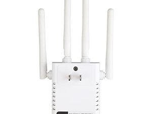 1200Mbps Dual Band WiFi Range Extender with Ethernet Port,WiFi Repeater Covers Up to 2500 Sq.ft and 30 Devices,2.4GHz & 5GHz Wireless Signal Booster for Home