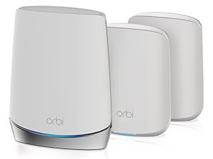 NETGEAR Orbi Whole Home Tri-Band Mesh WiFi 6 System (RBK653) – Router with 2 Satellite Extenders