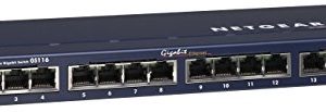 NETGEAR 16-Port Gigabit Ethernet Unmanaged Switch (GS116NA) - Desktop or Wall Mount