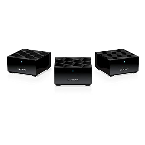 NETGEAR Nighthawk Advanced Whole Home Mesh WiFi 6 System (MK63S) with Free Armor Security – AX1800 Router with 2 Satellite Extenders NETGEAR Nighthawk Advanced Whole Home Mesh WiFi 6 System (MK63S) with Free Armor Security – AX1800 Router with 2 Satellite Extenders