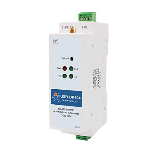 PUSR USR-DR404 Din-Rail Industrial-Grade RS485 to TCP/IP WiFi Serial Device Server Support Modbus for Data Transmission PUSR USR-DR404 Din-Rail Industrial-Grade RS485 to TCP/IP WiFi Serial Device Server Support Modbus for Data Transmission