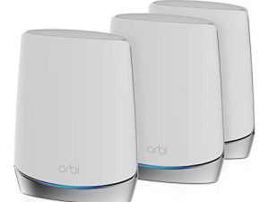 NETGEAR Orbi Whole Home Tri-Band Mesh WiFi 6 System (RBK753) – Router with 2 Satellite Extenders | Coverage up to 7