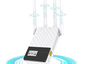 WJOY WiFi Extender-1200Mbps WiFi Range Extender Cover up to 5000 sq.ft & 35 Device