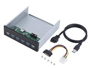 Tosuny Front Panel USB 3.0 Hub 19 pin to 4 Port USB3.0 2 Port USB2.0 Metal Audio Front Panel USB Hub for PC