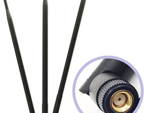 3 WiFi 9dBi Dual Band Omni Directional Antenna 2.4Ghz/5Ghz with RP-SMA Male Connector for Wireless Wi-Fi Router and Network Devices
