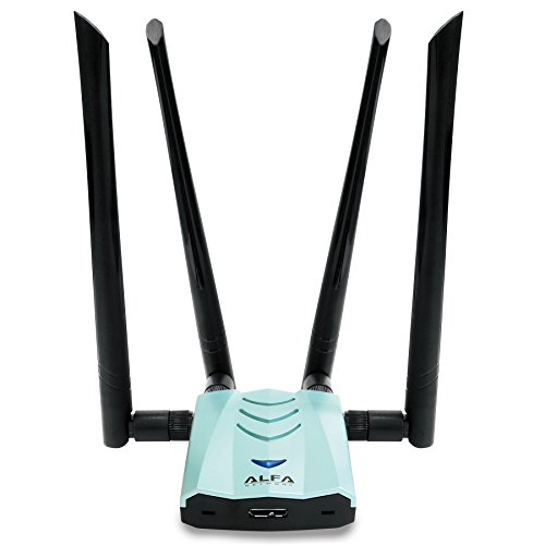Alfa AC1900 WiFi Adapter - 1900 Mbps 802.11ac Long-Range Dual Band USB 3.0 Wi-Fi Network Adapter w/4x 5dBi External Dual-Band Antennas Alfa AC1900 WiFi Adapter - 1900 Mbps 802.11ac Long-Range Dual Band USB 3.0 Wi-Fi Network Adapter w/4x 5dBi External Dual-Band Antennas