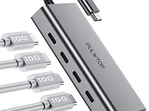 4 Port USB-C Hub 10Gbps for Laptop(Data Transfer Only