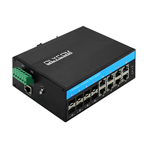 OLYCOM POE Switch 8 Port Managed Outdoor Switch L2 10/100/1000M 8 Port SFP with Din Rail Mounted Vlan QoS STP/RSTP OLYCOM POE Switch 8 Port Managed Outdoor Switch L2 10/100/1000M 8 Port SFP with Din Rail Mounted Vlan QoS STP/RSTP