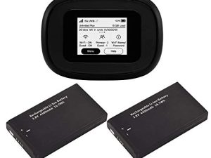 C5G Bundle | Inseego Verizon 5G and 4G LTE MiFi M1000 Hotspot Bundled with 2 Batteries (1 Stock + 1 Extra) | Connect up to 15 WiFi Devices and 1 Wired | Great for Remote Workers Wi-Fi 2.4 GHz & 5 GHz
