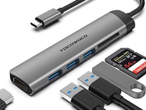 USB C Hub-YOCOWOCO Dongle USB C Adapter for MacBook Pro