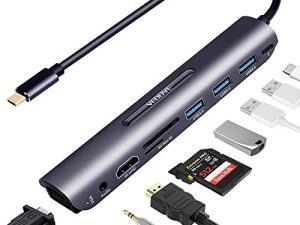 USB C Hub HDMI VGA Adapter-[Upgraded] VEOOVE 9 Port USB Type C to HDMI 4K for Samsung Dex Station for Galaxy S10/S9/S8 Note 9/8