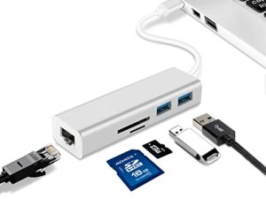 USB C to Ethernet Adapter with 2 USB 3.0 Port