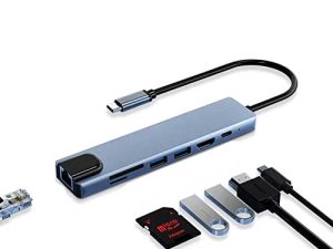 USB C Hub HDMI Adapter，USB-C Docking Station， 7 in 1 Dongle USB-C to HDMI